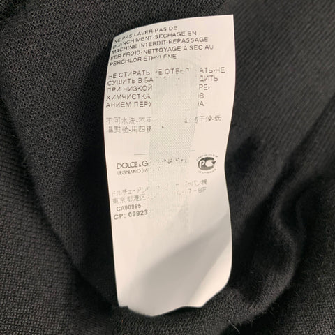 DOLCE & GABBANA Size L Black Knit Cashmere Crew Neck Pullover