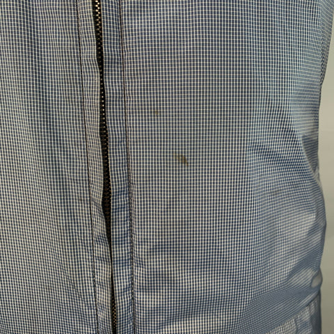 ISAIA SS13 Size M Black Blue White Reversible Zip Up Lambskin Leather Jacket