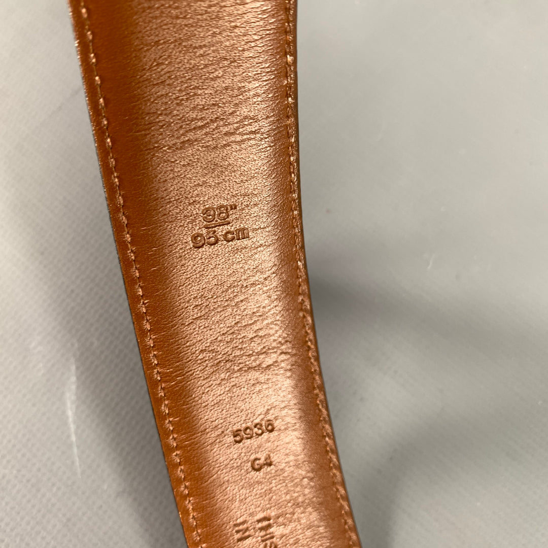 COACH Size 38 Black Solid Leather Belt