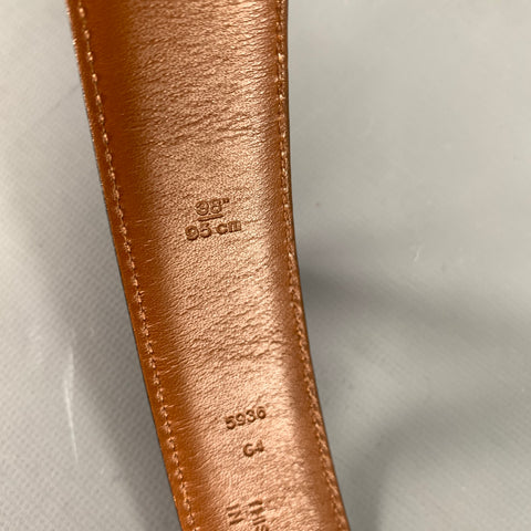 COACH Size 38 Black Solid Leather Belt