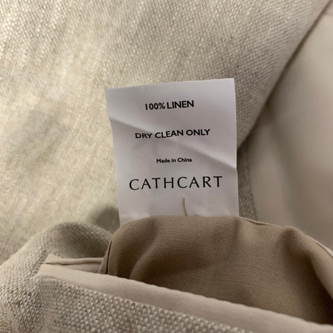 CATHCART LONDON Chest Size 38 Cream Linen Double Breasted 30 36 Suit