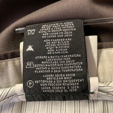 ERMENEGILDO ZEGNA Size 32 Brown Wool Silk Straight Leg Dress Pants