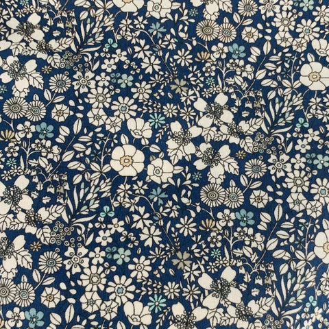 PAUL SMITH Size XL Blue White Floral Cotton Spread Collar Long Sleeve Shirt