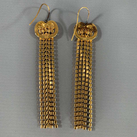 MONDO MONDO Gold Tone Link Metal Earrings