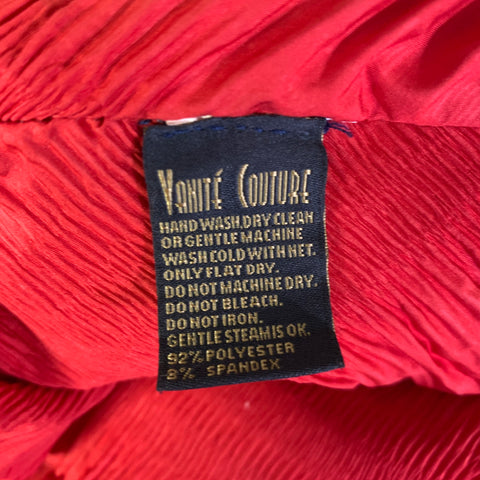 VANITE COUTURE Size One Size Grey Red Pleated Blazer