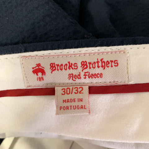 BROOKS BROTHERS Size 30 Navy Seersucker Cotton Pants