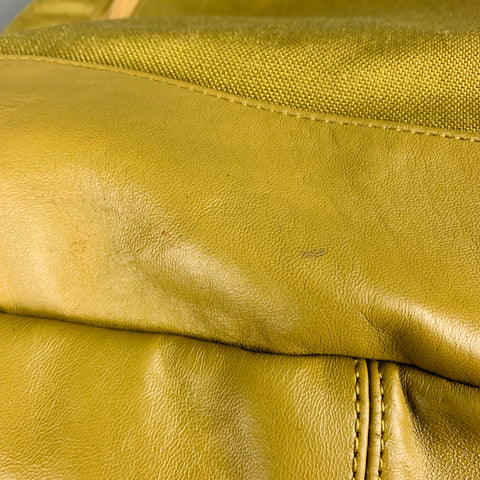 VISVIM Verde -Cordura 20L- Mochila con ribete de cuero de nailon