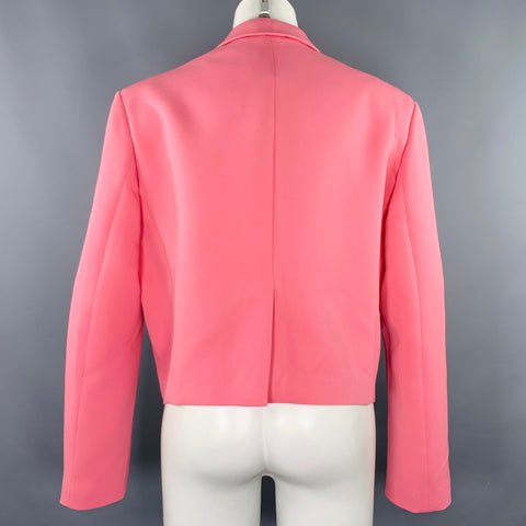 PRIVATE POLICY Size M Pink Polyester Cropped Cargo Jacket Blazer