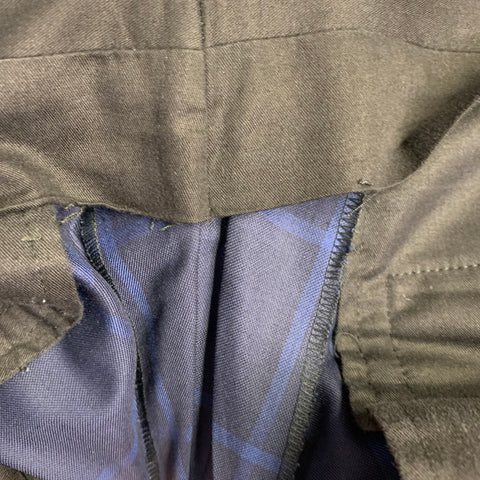 SARTORIO Costume croisé en laine à carreaux fenêtre bleu, taille 44