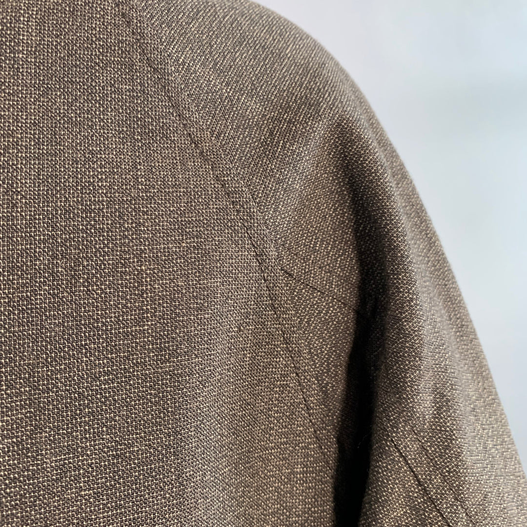 VISVIM Size M Peyton Swing Brown Wool Linen Zip Up Jacket