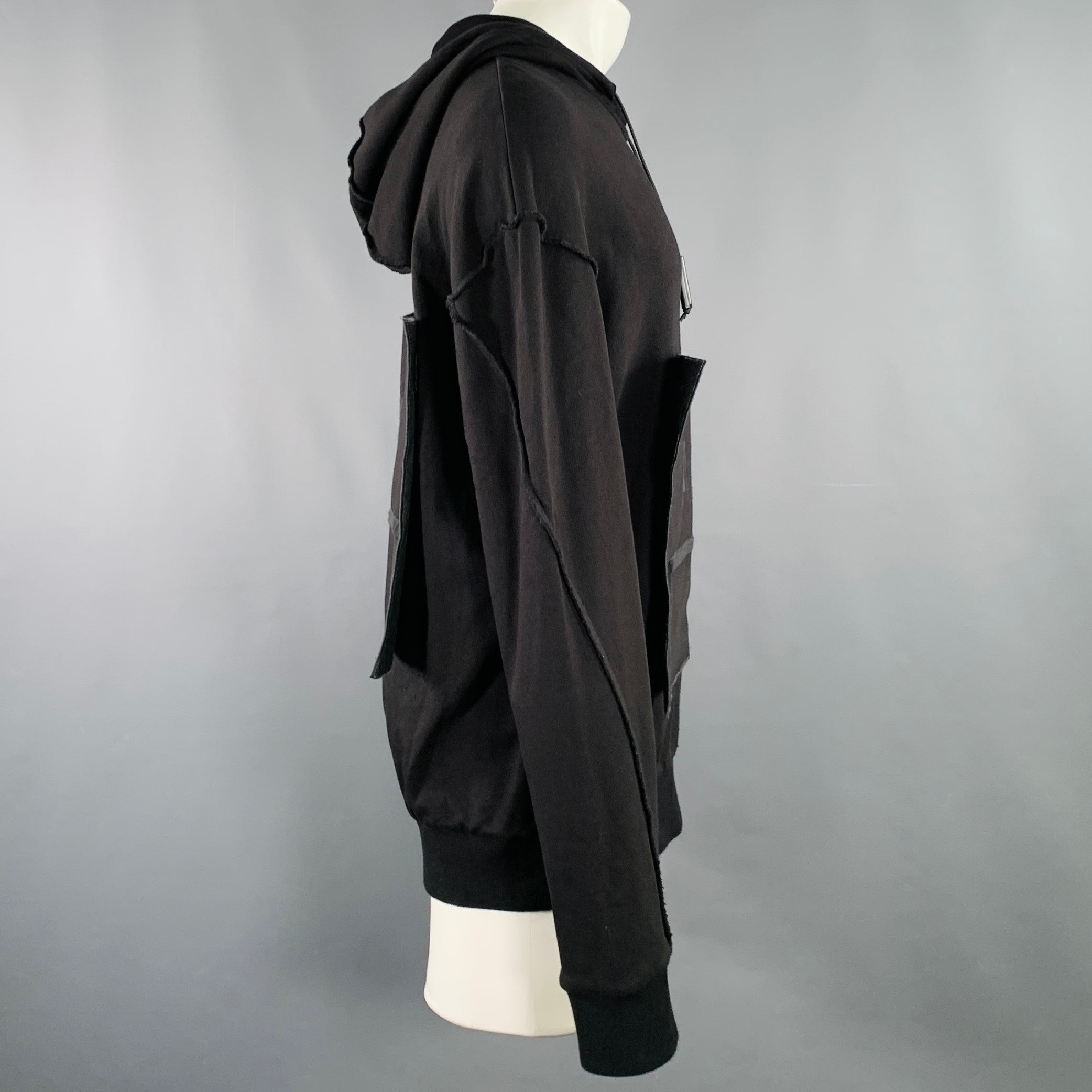 A-COLD-WALL Size S Black Logo Patches Cotton Hooded Sweatshirt