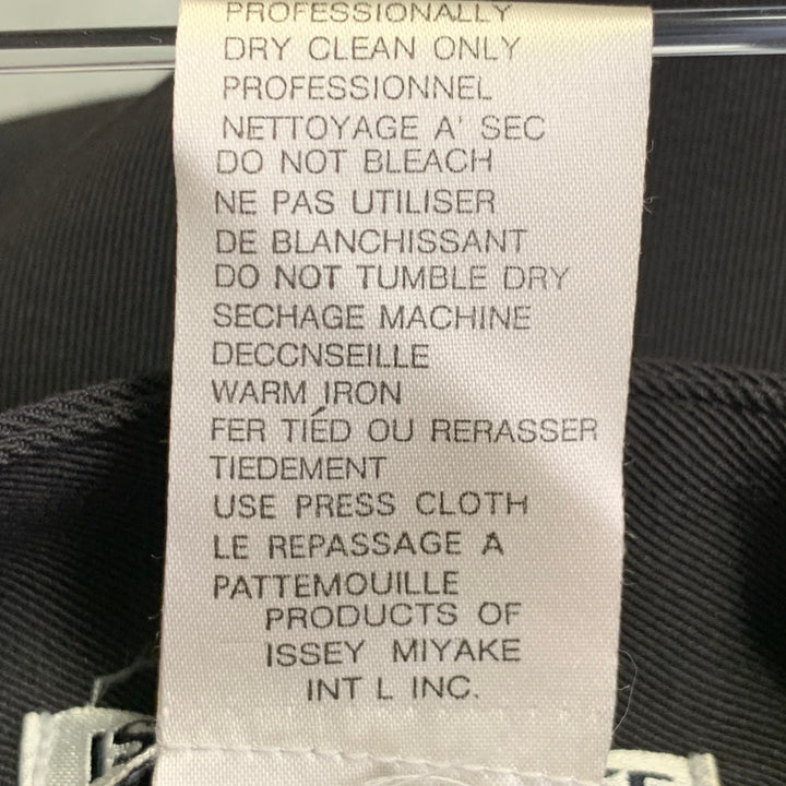 ISSEY MIYAKE Size M Black Polyester Blend High Neck Zip Up Jumpsuit