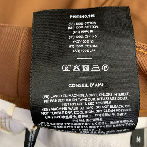 AMI by ALEXANDRE MATTIUSSI Pantalon décontracté fuselé en sergé de coton marron taille M