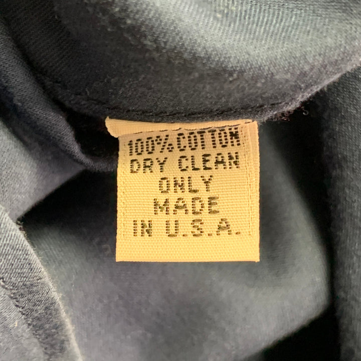 MARC JACOBS Size S Navy Cotton Spread Collar Button Down Long Sleeve Shirt