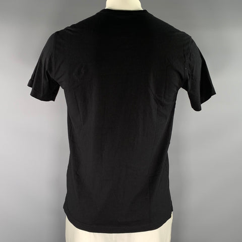 BELSTAFF Size L Black Gold Cotton Crew-Neck T-shirt