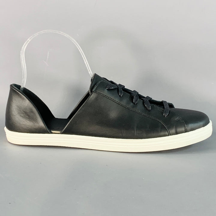 FREDA SALVADOR Size 9 Black Leather D'Orsay Sneakers