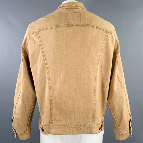 LEVI STRAUSS Size L Tan Cotton Blend Vintage Fit Trucker Jacket