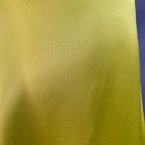 MSGM Size S Yellow Polyester Layered A-Line V-Neck Dress