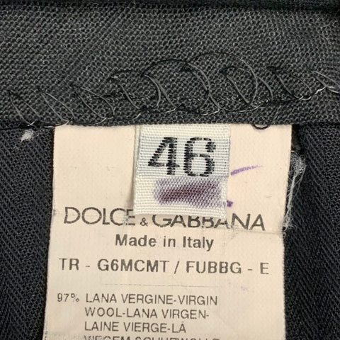 DOLCE & GABBANA Size 30 Black Wool Blend Zip Fly Dress Pants