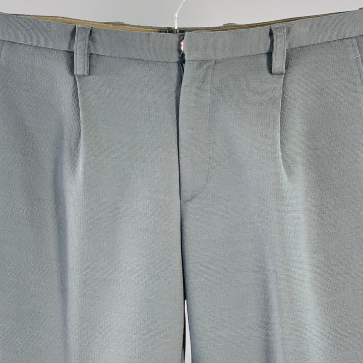 KOLOR Size L Grey Wool Pleated Zip Fly Casual Pants