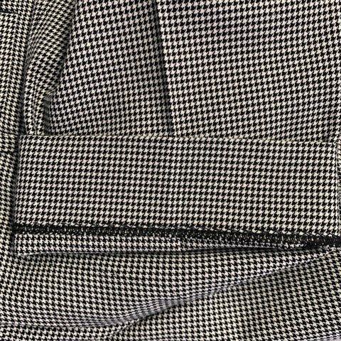 DOLCE & GABBANA Size 34 Black White Houndstooth Cotton Zip Fly Dress Pants
