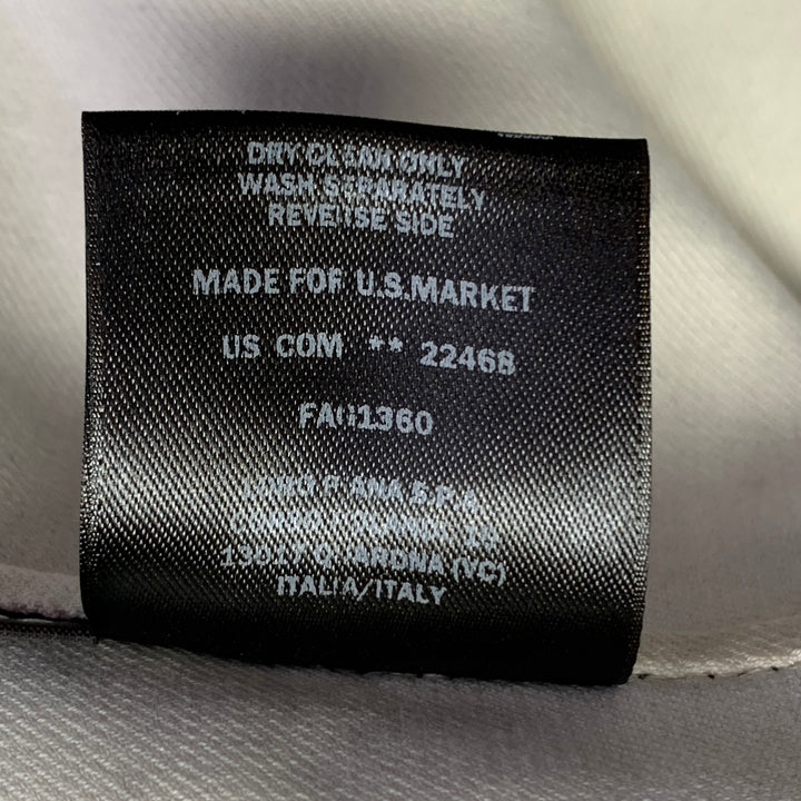 LORO PIANA Size 12 Caleb Navy White Cotton Blend Twill Double Breasted Jacket Blazer