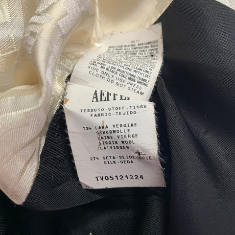 JEAN PAUL GAULTIER Size M Black Wool Silk Peak Lapel Suit