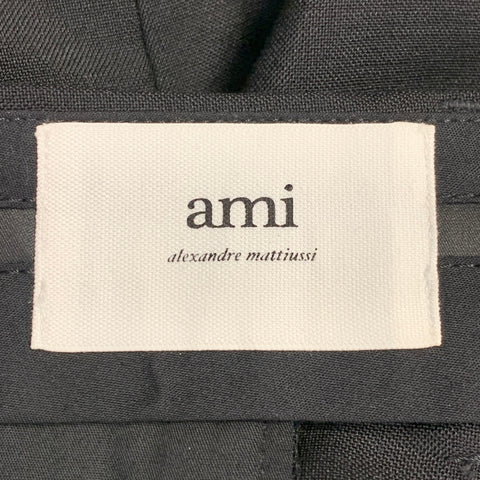 Pantalon habillé AMI by ALEXANDRE MATTIUSSI taille 34, noir, en mohair et laine vierge