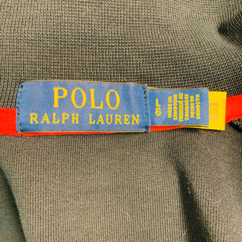POLO by RALPH LAUREN Size L Navy Cotton Polyester Zip Up Sweatshirt