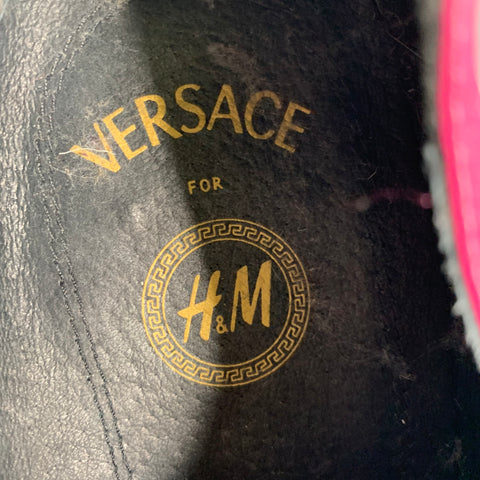 VERSACE for H&M Size 9 Pink Leather Lace Up Shoes
