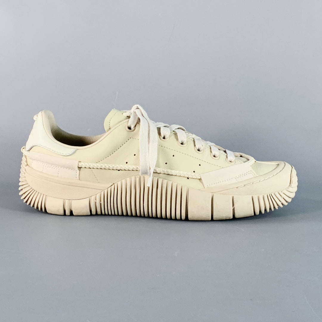 ADIDAS BY CRAIG GREEN Size 10 Scuba Stan Beige Leather Low Top Sneakers