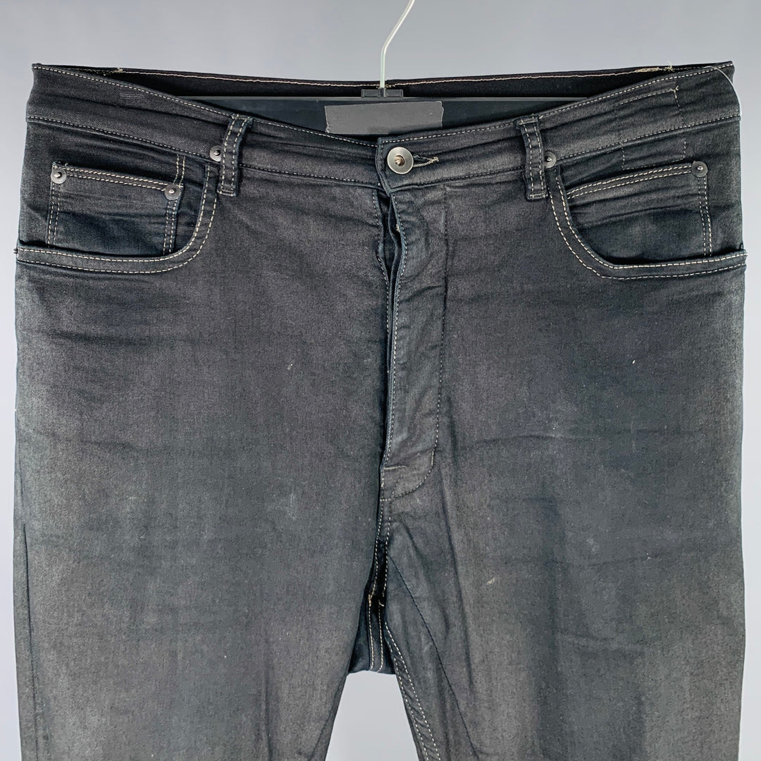 DRKSHDW Size 32 Torrence Cut Black Cotton Blend Button Fly Jeans