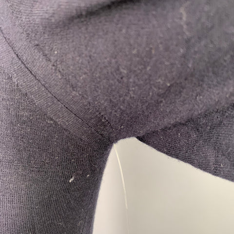 PRADA Size L Navy Knit Wool Buttoned Polo