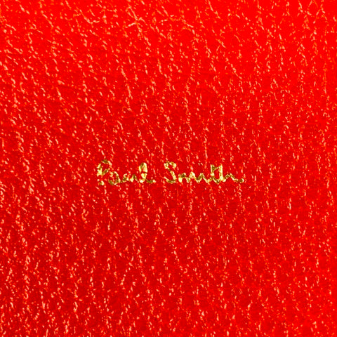 PAUL SMITH Red Textured Pebble Grain Leather Shoulder Bag