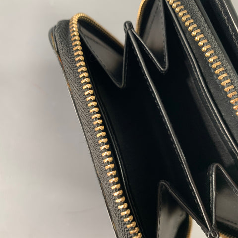 PAUL SMITH Black Red Heart Leather Wallet