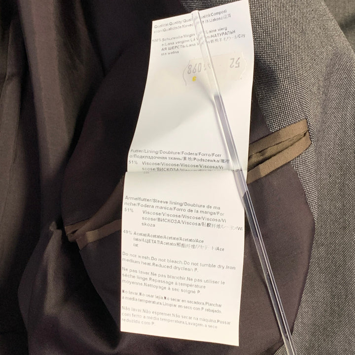HUGO BOSS Size 42 Regular Grey Virgin Wool Notch Lapel Sport Coat