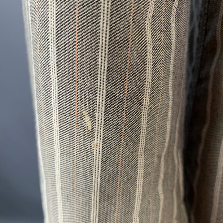 VESTIMENTA Size 42 Taupe White Stripe Cotton Notch Lapel Sport Coat