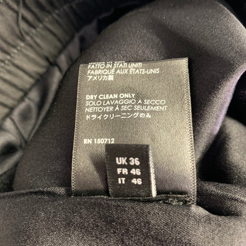 AMIRI Taille S Noir Turquoise Carreaux Soie Smoking Pantalon Décontracté