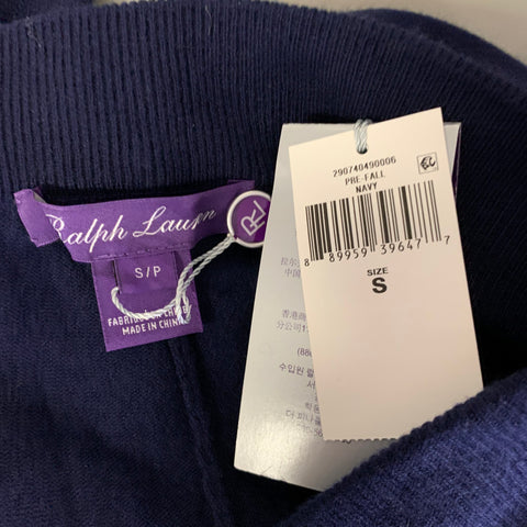RALPH LAUREN Size S Navy Knit Cashmere Blend Sweatpants