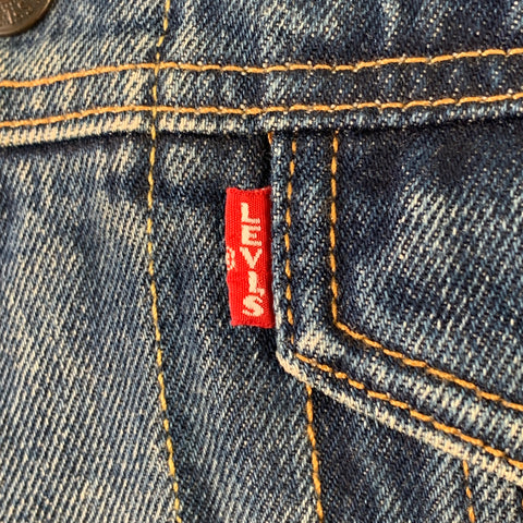 LEVI STRAUSS Size M Type III Blue Cotton Denim Blanket Lined Snaps Jacket