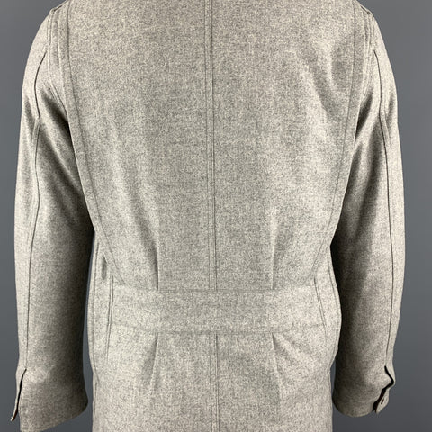 RALPH LAUREN M Light Grey Heather Brown Corduroy Collar Hunter Jacket