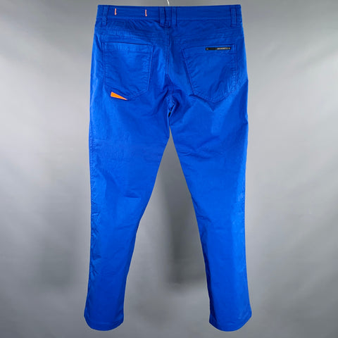 DIRK BIKKEMBERGS Size 32 Blue Cotton Blend 5 Pocket Casual Pants