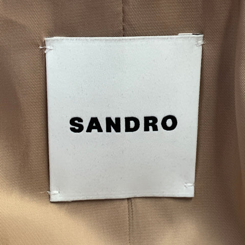SANDRO Size 38 Beige Virgin Wool Blend Notch Lapel Sport Coat