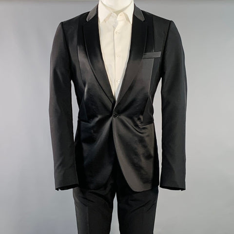 PS by PAUL SMITH Size 40 Black Wool Blend Notch Lapel Suit