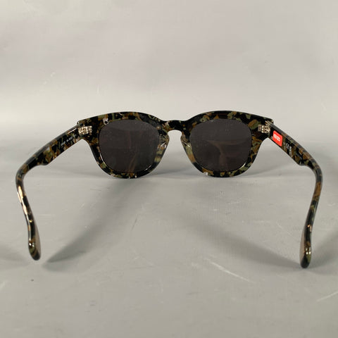 KENZO Green Brown & Beige Tortoise Sunglasses