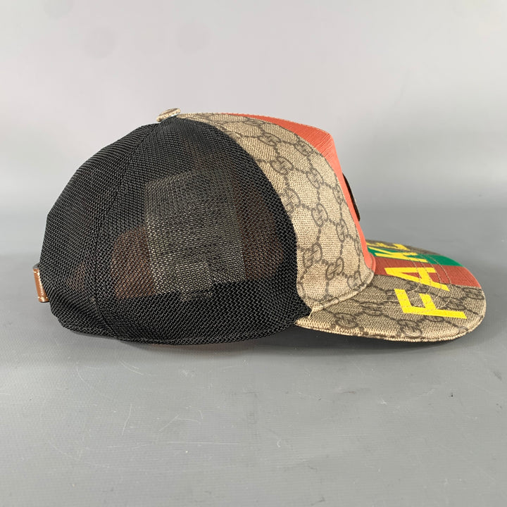 GUCCI Tan Black Monogram Polyester Blend Hats