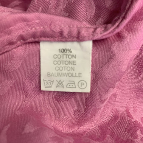 ROBERT GRAHAM Size L Pink Jacquard Cotton Button Up Long Sleeve Shirt