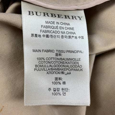BURBERRY BRIT Taille 6 Jupe ceinturée à double boutonnage en coton kaki