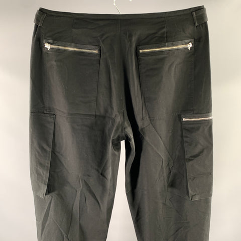 JIL SANDER Size 34 Black Wool Zipper Pants