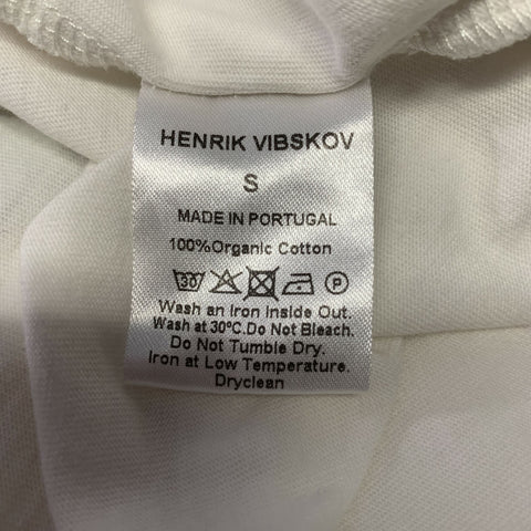 HENRIK VIBSKOV Size S White Multi-Color Print Organic Cotton Crew-Neck T-shirt